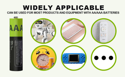 EnerC AAA Type-C Rechargeable Lithium-Ion Battery – 500 mAh 4 pack