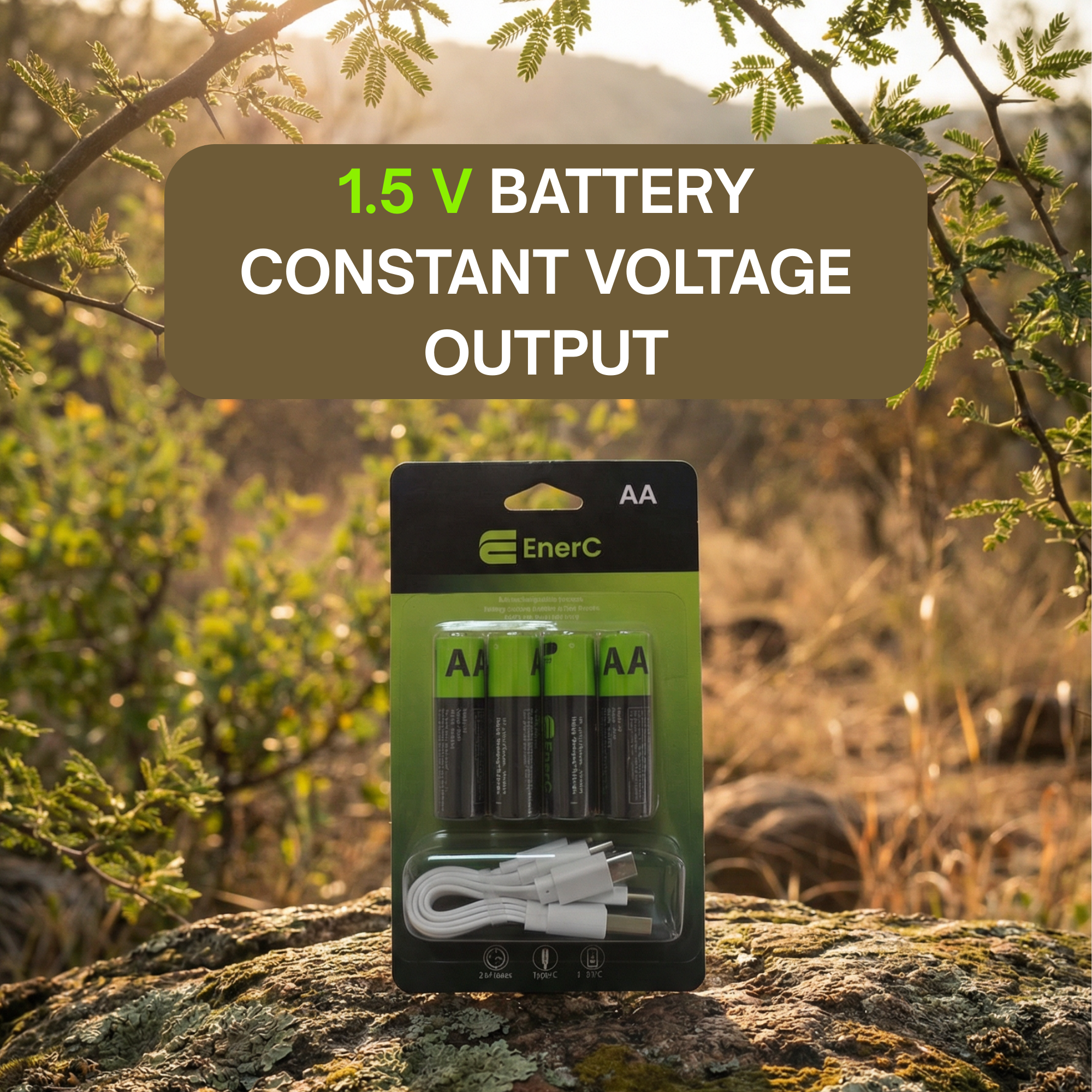 EnerC AA Type-C Rechargeable Lithium-Ion Battery – 2000 mAh