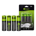 EnerC AA Type-C Rechargeable Lithium-Ion Battery – 2000 mAh 4 Pack