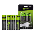 EnerC AA Type-C Rechargeable Lithium-Ion Battery – 2000 mAh 4 Pack