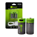 EnerC CR123A Type-C Rechargeable Lithium-Ion Battery – 650mAh 2 pack